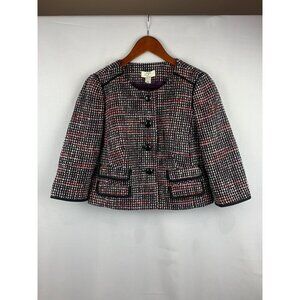 Ann Taylor Loft Petites Womens Tweed Jacket 8P